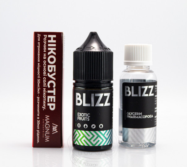 Рідина Blizz Salt Exotic Fruits 30ml 50mg зі смаком тропічних фруктів (набір компонентів)