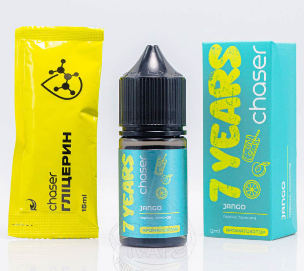 Рідина Chaser 7 Years Jango Salt 30ml 65mg зі смаком персикового лимонаду (набір компонентів)