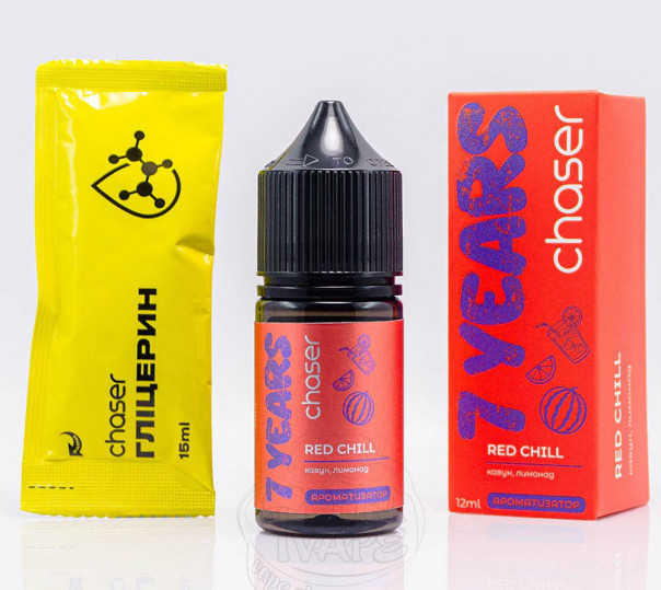 Рідина Chaser 7 Years Red Chill Salt 30ml 50mg зі смаком кавунового лимонаду (набір компонентів)