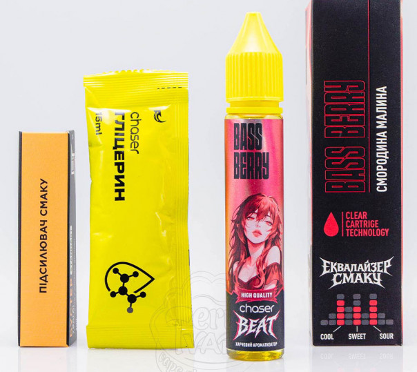 Рідина Chaser Beat Salt Bass Berry 30ml 50mg зі смаком малини і чорної смородини з холодком (набір компонентів)