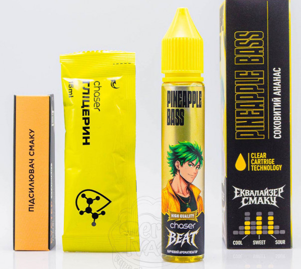 Рідина Chaser Beat Salt Pineapple Bass 30ml 50mg зі смаком ананасу з холодком (набір компонентів)