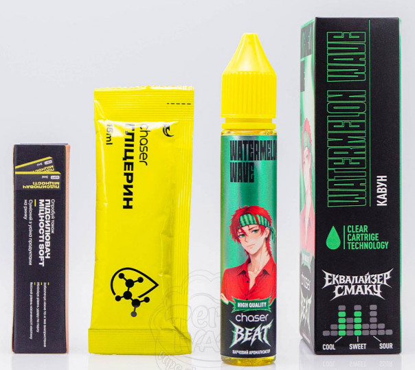 Жидкость Chaser Beat Salt Watermelon Wave 30ml 50mg со вкусом арбуза с холодком (набор компонентов)