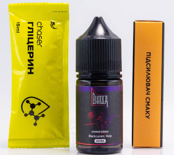 Рідина Chaser Black Ultra Salt Blackcurrant Rose 30ml 50mg зі смаком смородини та троянди (набір компонентів)