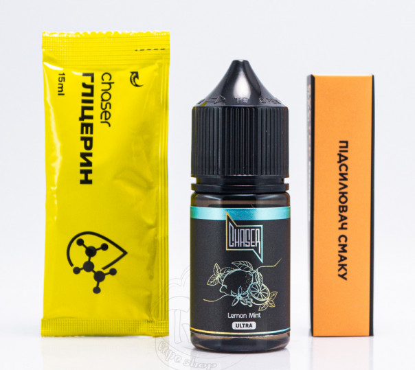 Рідина Chaser Black Ultra Salt Lemon Mint 30ml 50mg зі смаком лимона з м'ятою (набір компонентів)