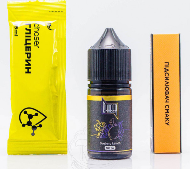 Рідина Chaser Black Ultra Salt Blueberry Lemon 30ml 50mg зі смаком чорниці та лимону (набір компонентів)