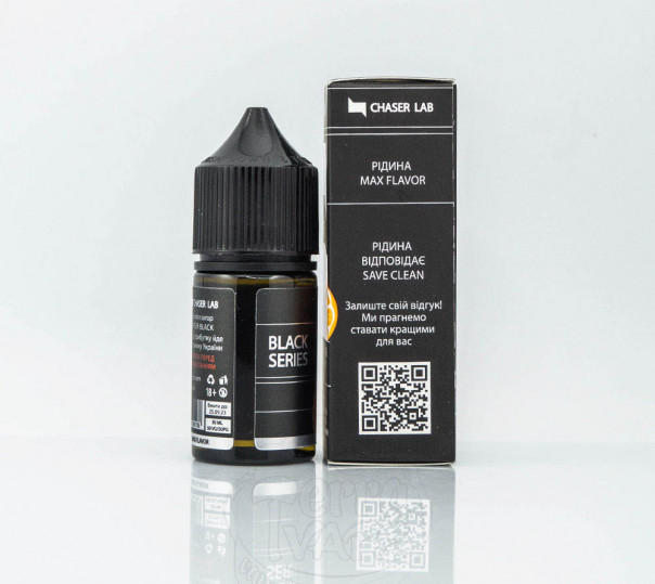 Рідина Chaser Black Salt Flirt 30ml 30mg на сольовому нікотині зі смаком апельсина, полуниці та гуави Рідина Chaser Black Salt Flirt 30ml 30mg на сольовому нікотині зі смаком апельсина, полуниці та гуави