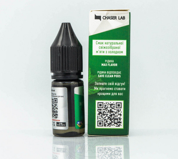 Рідина Chaser For Pods Balance Salt М'ята 10ml 50mg на сольовому нікотині Рідина Chaser For Pods Balance Salt М'ята 10ml 50mg на сольовому нікотині