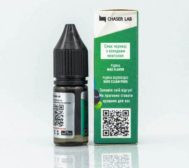 Жидкость Chaser For Pods Balance Salt Ментол Черника 10ml 60mg на солевом никотине Жидкость Chaser For Pods Balance Salt Ментол Черника 10ml 60mg на солевом никотине