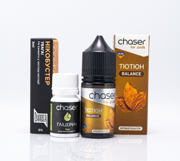 РІдина Chaser For Pods Balance Salt Тютюн 30ml 50mg на (набір компонентів)