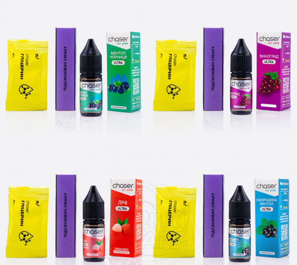 Рідина Chaser For Pods Ultra Salt 10ml (набір компонентів)