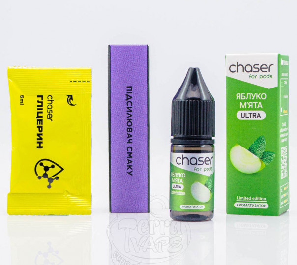 Рідина Chaser For Pods Ultra Salt Яблуко М'ята 10ml 50mg (набір компонентів)