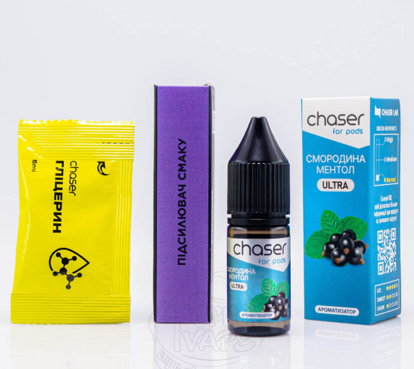 Жидкость Chaser For Pods Ultra Salt Смородина Ментол 10ml 50mg (набор компонентов)
