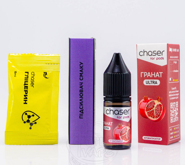 Рідина Chaser For Pods Ultra Salt Гранат 10ml 50mg (набір компонентів)