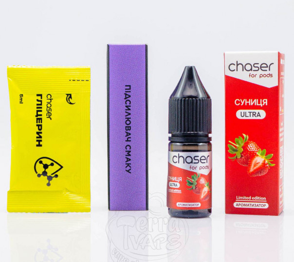 Рідина Chaser For Pods Ultra Salt Суниця 10ml 50mg (набір компонентів)