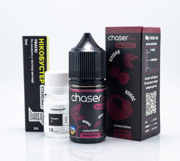 Жидкость Chaser Mix Ultra Salt Вишня Кокос 30ml 50mg (набор компонентов)