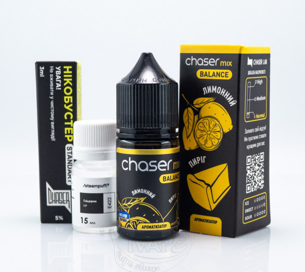 Рідина Chaser Mix Ultra Salt Лимонний пиріг 30ml 50mg (набір компонентів)