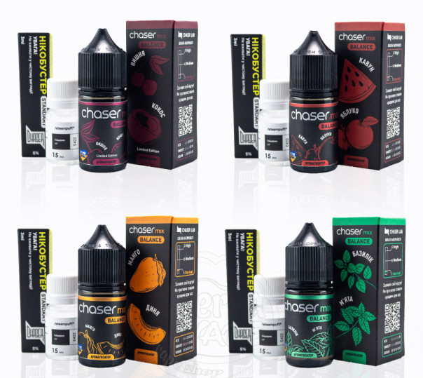 Рідина Chaser Mix Ultra Salt 30ml (набір компонентів) Рідина Chaser Mix Ultra Salt 30ml (набір компонентів)