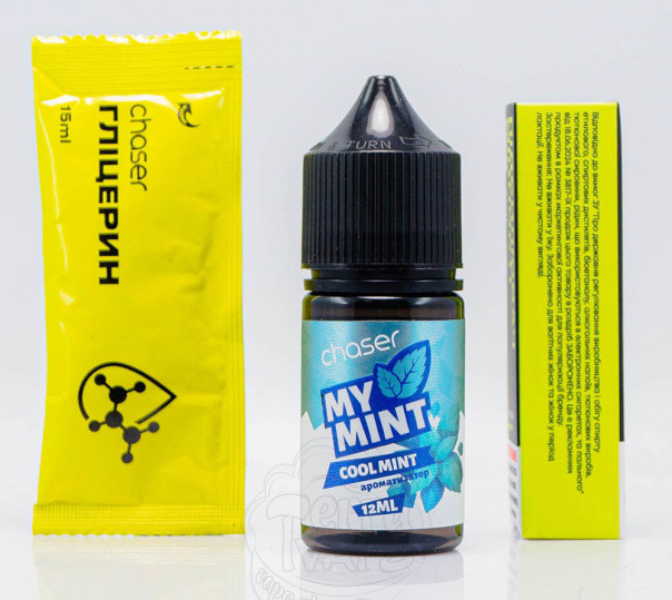 Рідина Chaser My Mint Salt Cool Mint 30ml 50mg зі смаком морозної м'яти (набір компонентів)