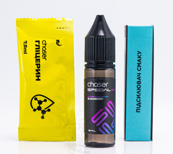 Рідина Chaser Special Berry Salt Blackberry 15ml 65mg зі смаком ожини (набір компонентів)