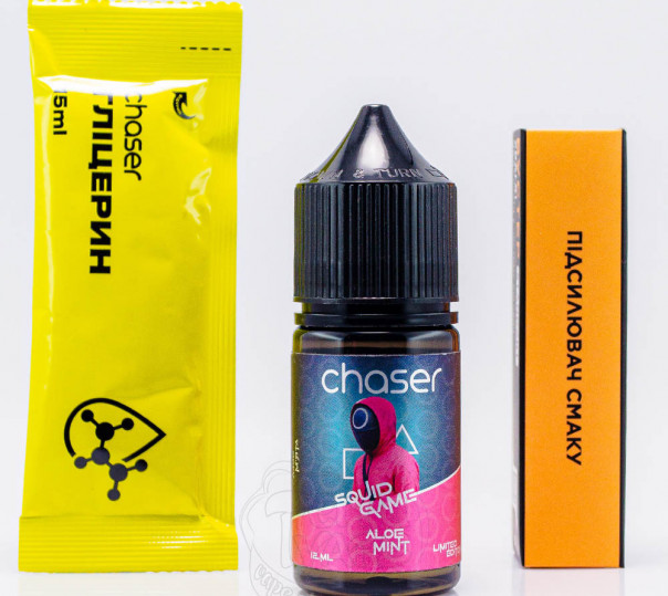 Рідина Chaser Squid Game Salt Aloe Mint 30ml 65mg зі смаком алое та м'яти (набір компонентів)