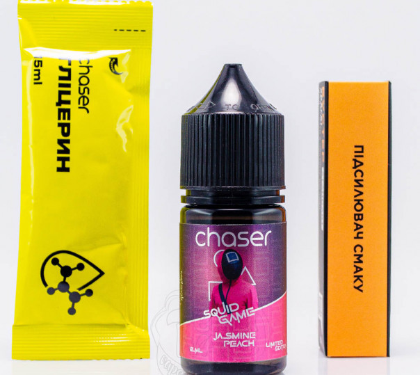 Рідина Chaser Squid Game Salt Jasmine Peach 30ml 50mg зі смаком персику і жасмину (набір компонентів)