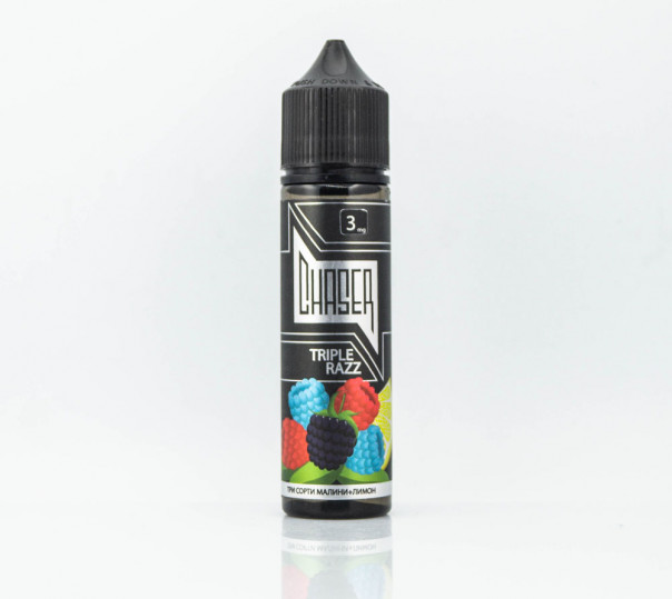 Жидкость Chaser Black Organic Triple Razz 60ml 1.5mg на органическом никотине со вкусом ягод