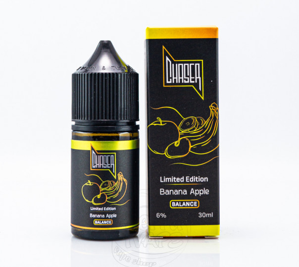 Жидкость Chaser Black Balance Salt Banana Apple 30ml 30mg на солевом никотине со вкусом банана и яблока