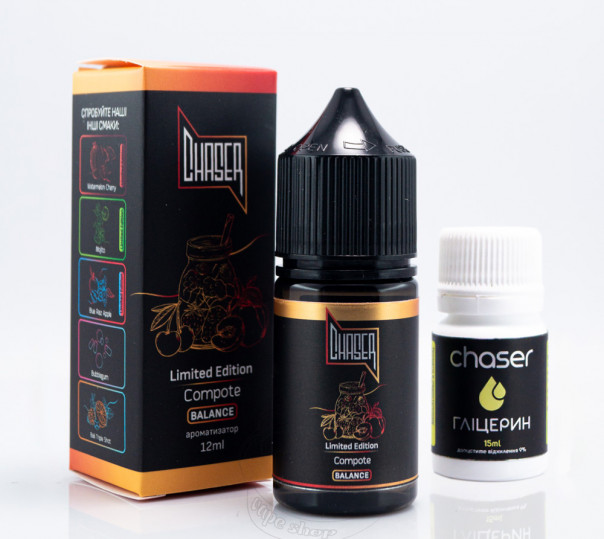 Рідина Chaser Black Ultra Salt Compote 30ml 65mg зі смаком компоту (набір компонентів)
