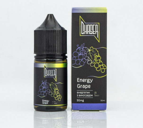 Жидкость Chaser Black Salt New Energy Grape 30ml 30mg на солевом никотине со вкусом виноградного энергетика