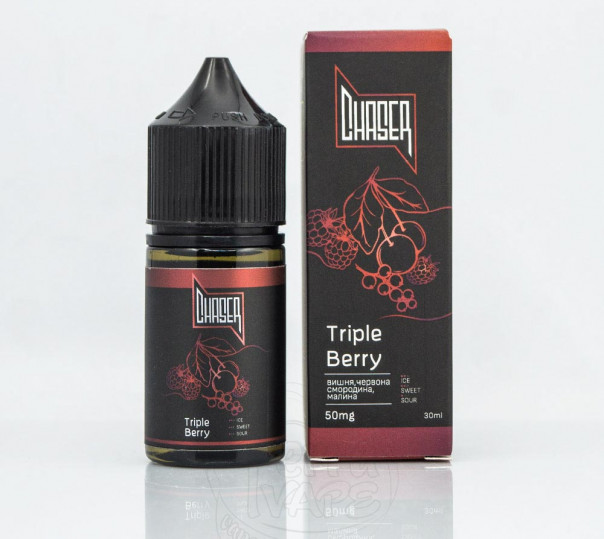 Жидкость Chaser Black Salt New Triple Berry 30ml 30mg на солевом никотине со вкусом ягод