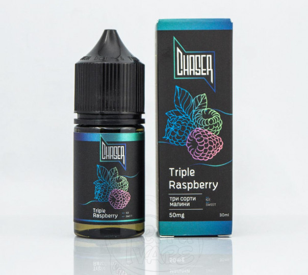 Жидкость Chaser Black Salt New Triple Raspberry 30ml 30mg на солевом никотине со вкусом малины