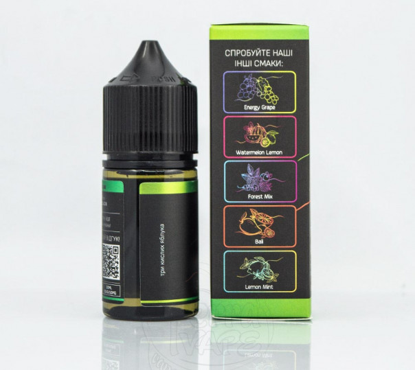 Жидкость Chaser Black Salt New Triple Sour Apple 30ml 30mg на солевом никотине со вкусом кислых яблок