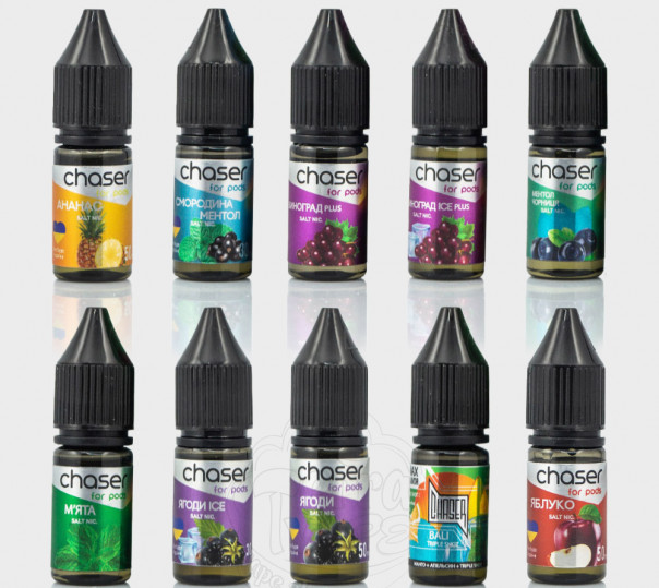 Рідина Chaser For Pods Salt 10ml на сольовому нікотині Рідина Chaser For Pods Salt 10ml на сольовому нікотині