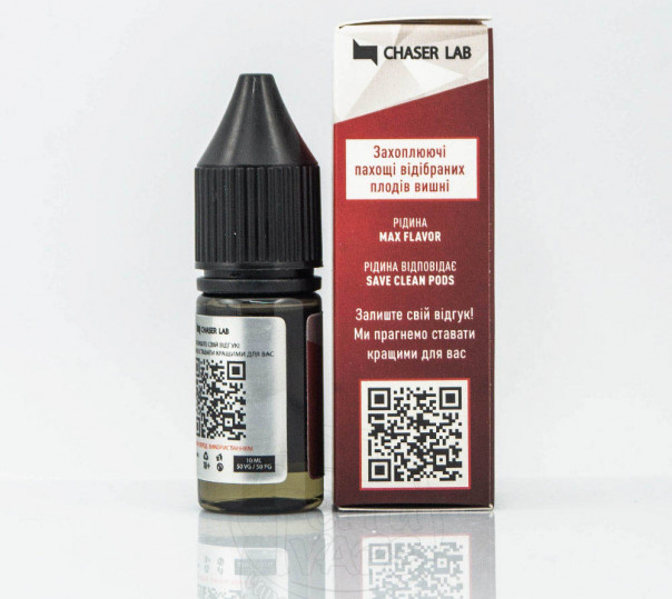 Жидкость Chaser For Pods Salt Вишня 10ml 50mg на солевом никотине Жидкость Chaser For Pods Salt Вишня 10ml 50mg на солевом никотине