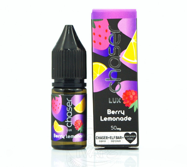 Рідина Chaser Lux Salt Berry Lemonade 11ml 50mg на сольовому нікотині зі смаком ягідного лимонаду