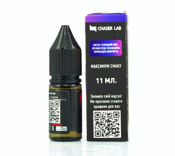 Рідина Chaser Lux Salt Berry Lemonade 11ml 50mg на сольовому нікотині зі смаком ягідного лимонаду Рідина Chaser Lux Salt Berry Lemonade 11ml 50mg на сольовому нікотині зі смаком ягідного лимонаду