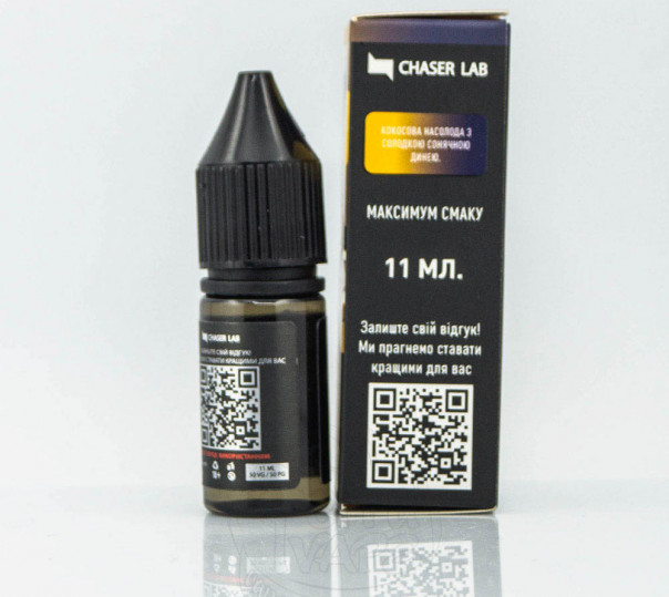 Рідина Chaser Lux Salt Coconut Melon 11ml 30mg на сольовому нікотині зі смаком дині та кокоса Рідина Chaser Lux Salt Coconut Melon 11ml 30mg на сольовому нікотині зі смаком дині та кокоса