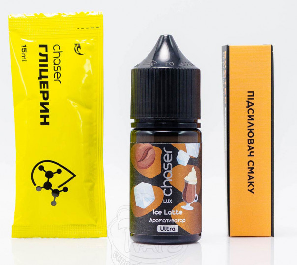 Рідина Chaser Lux Salt Ice Latte 30ml 65mg зі смаком холодного лате (набір компонентів)
