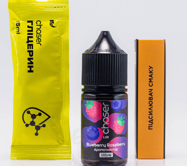 Рідина Chaser Lux Salt Blueberry Raspberry 30ml 50mg зі смаком чорниці з малиною (набір компонентів)