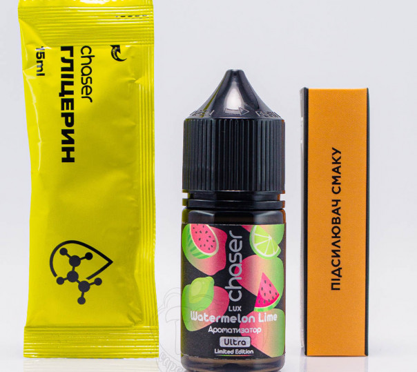 Рідина Chaser Lux Salt Watermelon Lime 30ml 65mg зі смаком кавуна та лайму (набір компонентів)