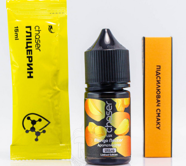 Рідина Chaser Lux Salt Mango Nectar 30ml 65mg зі смаком манго (набір компонентів)