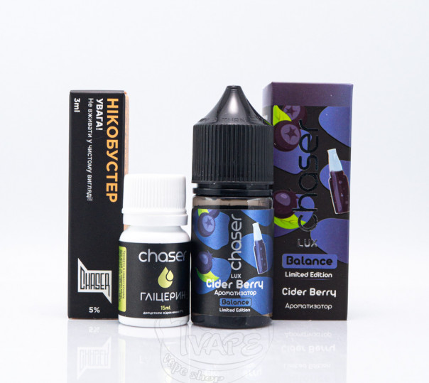 Рідина Chaser Lux Salt Cider Berry 30ml 50mg зі смаком ягідного сидру (набір компонентів)