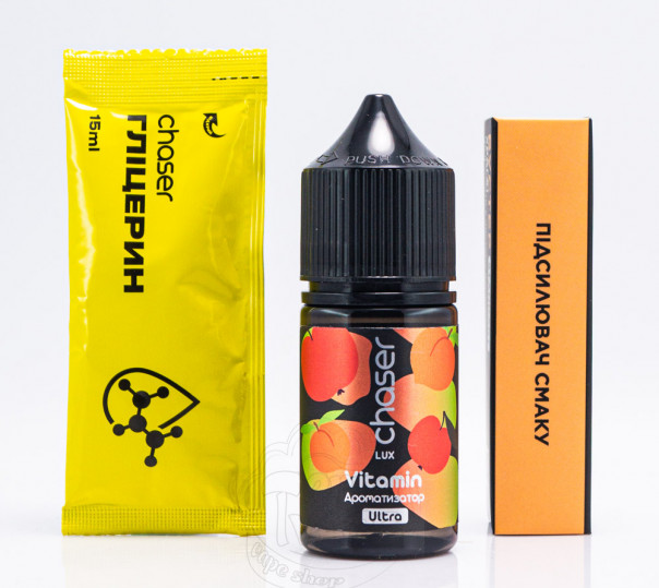 Рідина Chaser Lux Salt Vitamin 30ml 50mg зі смаком яблука з динею (набір компонентів)