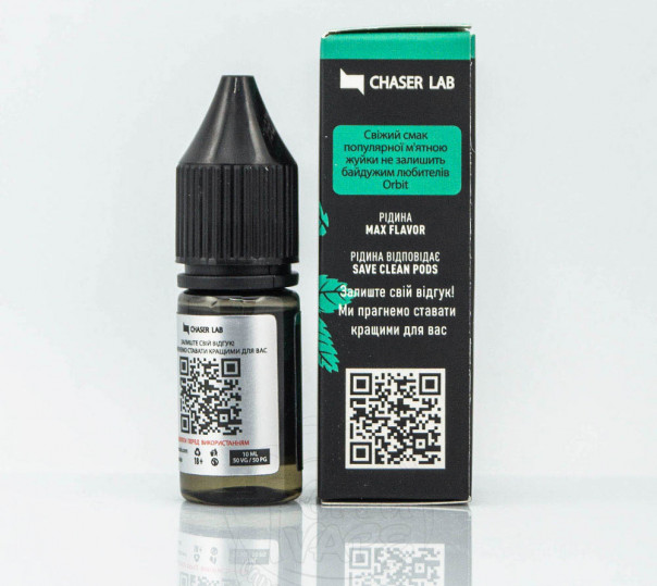 Рідина Chaser Mix Salt М'ятний Орбіт 10ml 60mg на сольовому нікотині Рідина Chaser Mix Salt М'ятний Орбіт 10ml 60mg на сольовому нікотині
