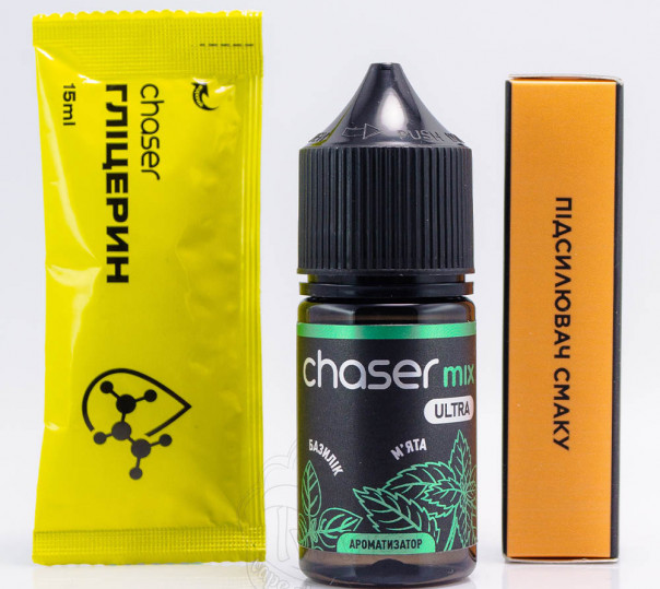 Рідина Chaser Mix Ultra Salt Базилік М'ята 30ml 65mg (набір компонентів)