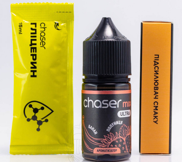 Рідина Chaser Mix Ultra Salt Полуниця Банан 30ml 50mg (набір компонентів)