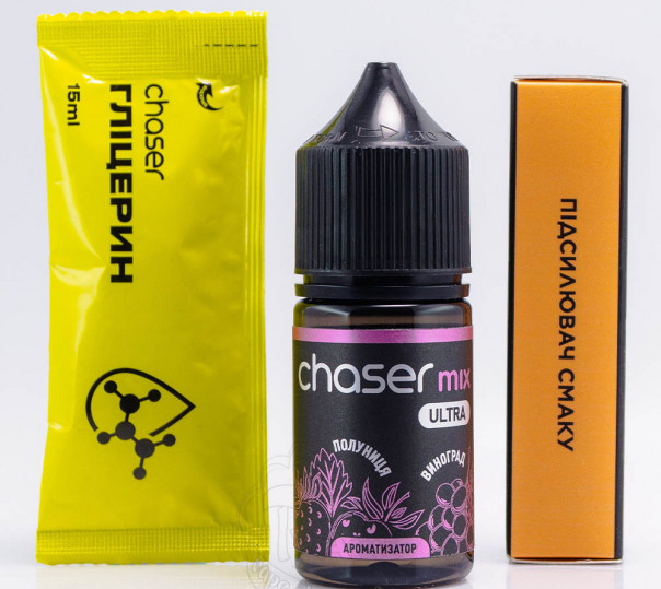 Рідина Chaser Mix Ultra Salt Полуниця Виноград 30ml 50mg (набір компонентів)
