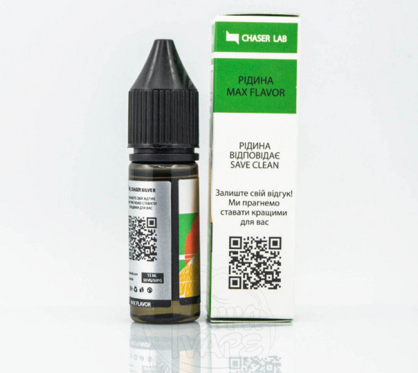 Рідина Chaser Silver Salt Bali Plus+ 15ml 30mg на сольовому нікотині зі смаком апельсина, маракуї та манго Рідина Chaser Silver Salt Bali Plus+ 15ml 30mg на сольовому нікотині зі смаком апельсина, маракуї та манго
