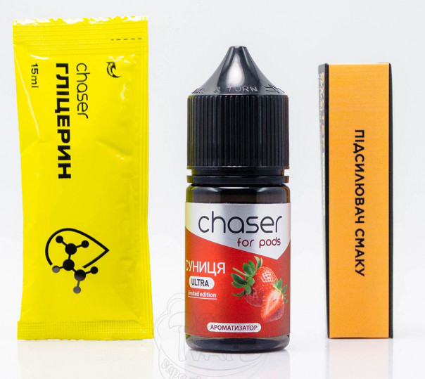Рідина Chaser For Pods Ultra Salt Суниця 30ml 50mg (набір компонентів)