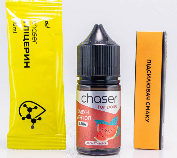 Набір для приготування рідини Chaser For Pods Ultra Salt Кавун Ментол 30ml 50mg (набір компонентів)